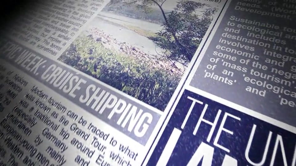 Flight Through Newspapers Pages - Download Videohive 19878211