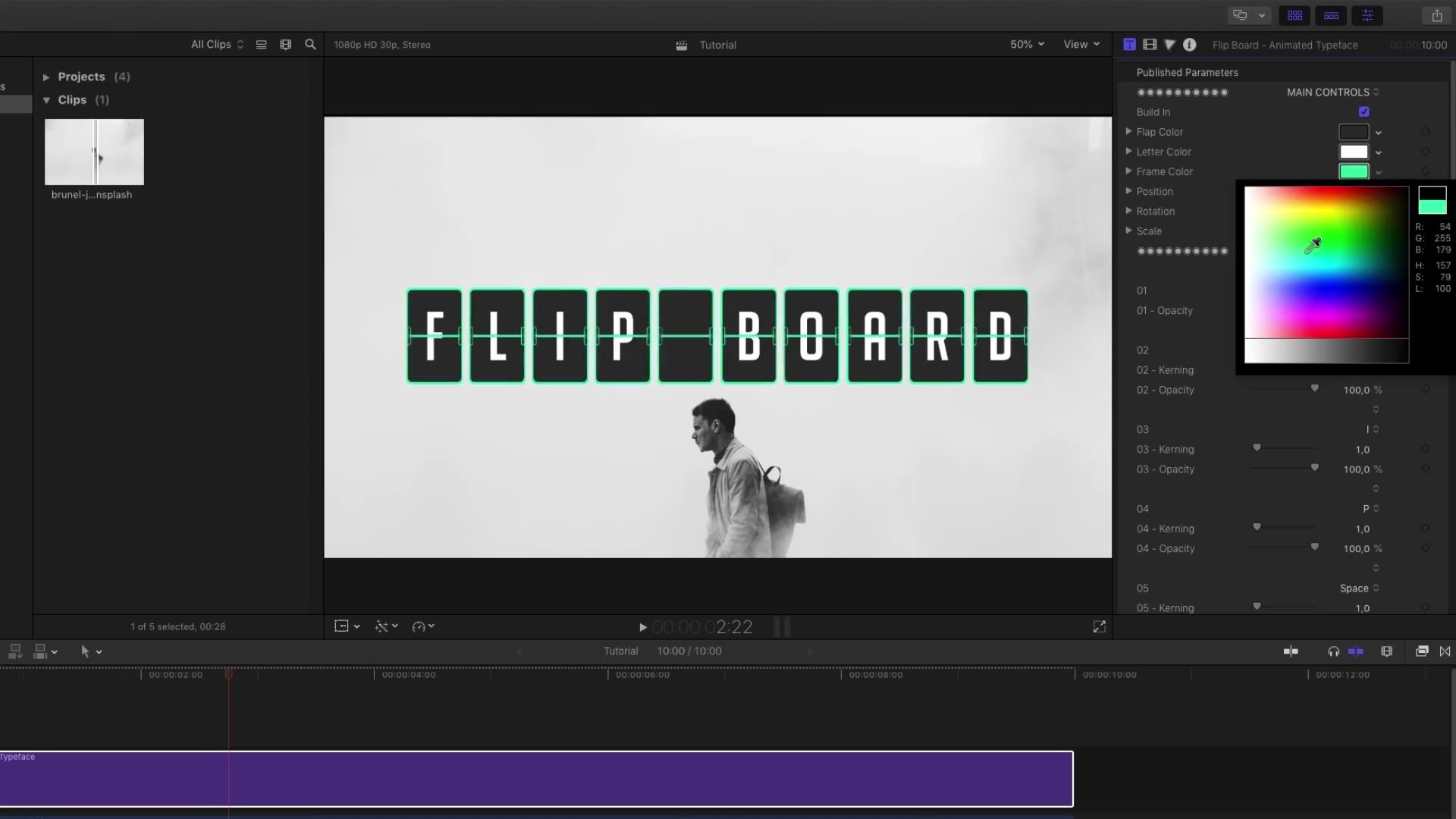 Flip Board Animated Typeface for FCPX and Apple Motion 5 Videohive 37565511 Apple Motion Image 7