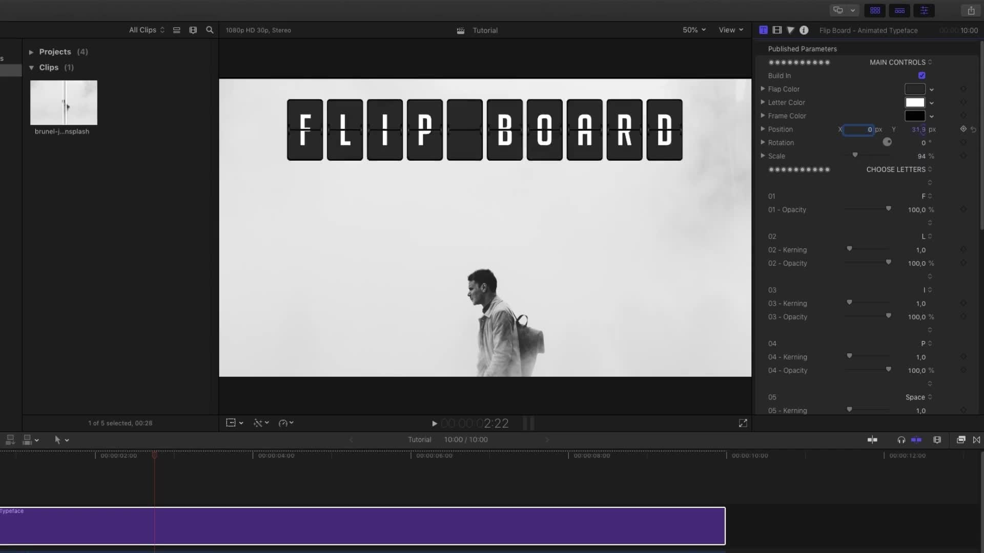 Flip Board Animated Typeface for FCPX and Apple Motion 5 Videohive 37565511 Apple Motion Image 8