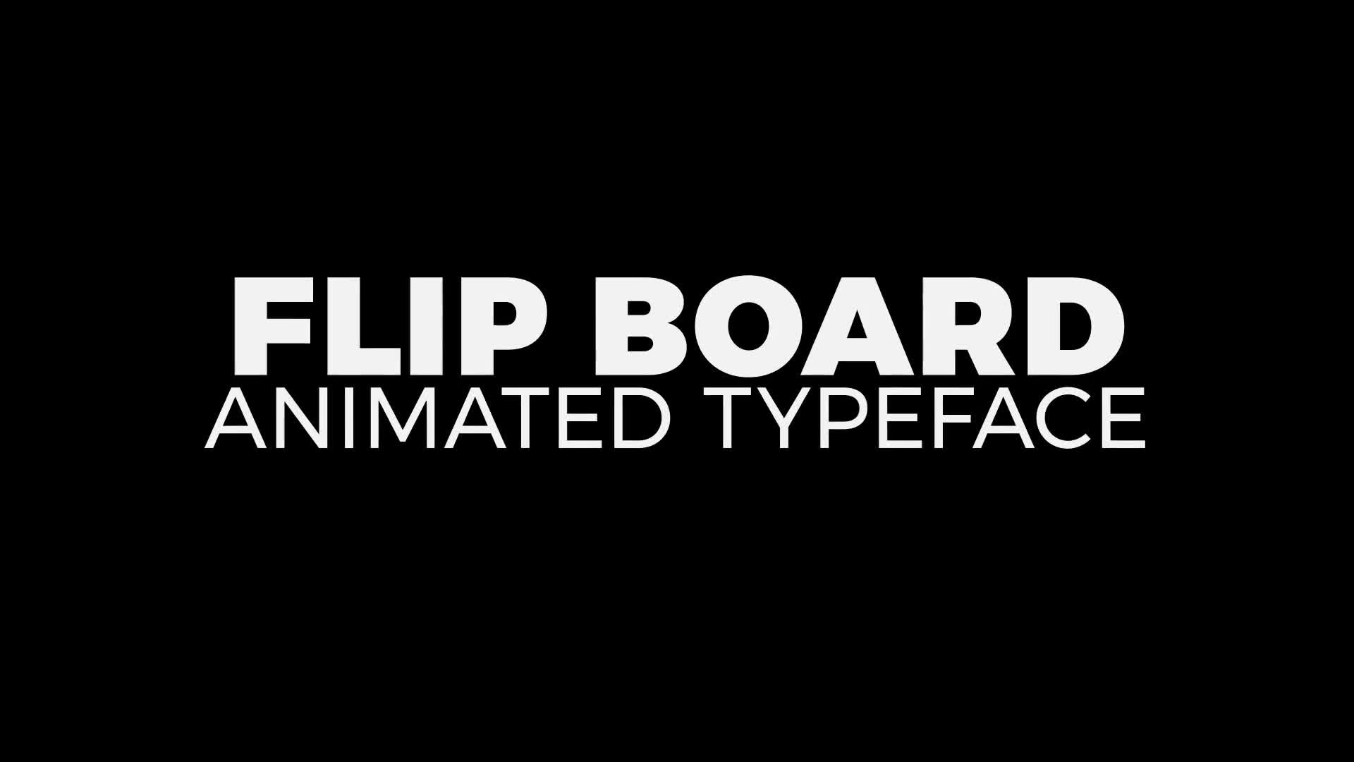 Flip Board Animated Typeface for Premiere Pro Videohive 37683350 Premiere Pro Image 1