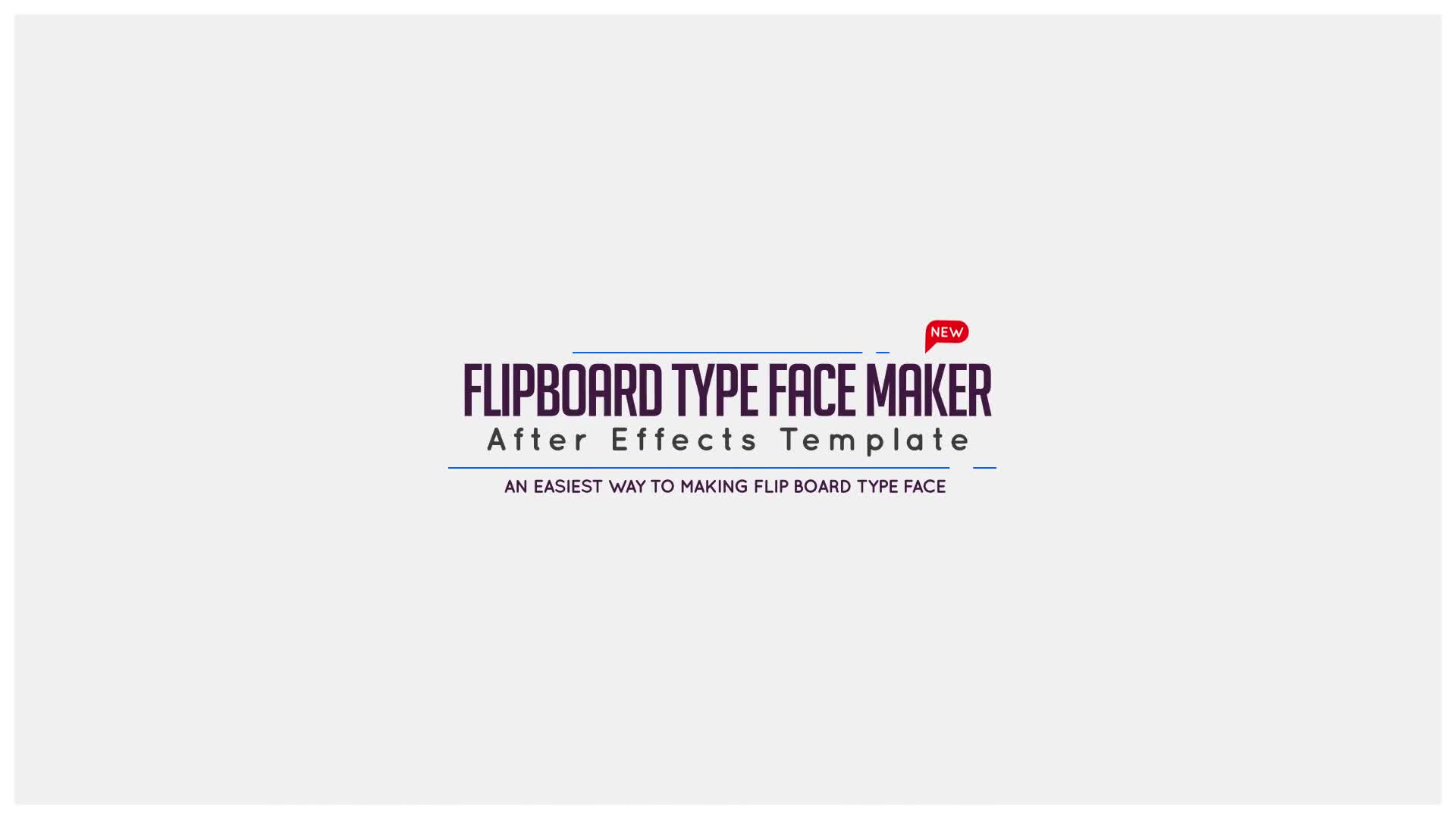 Flip board Typeface Maker Videohive 25894931 After Effects Image 1