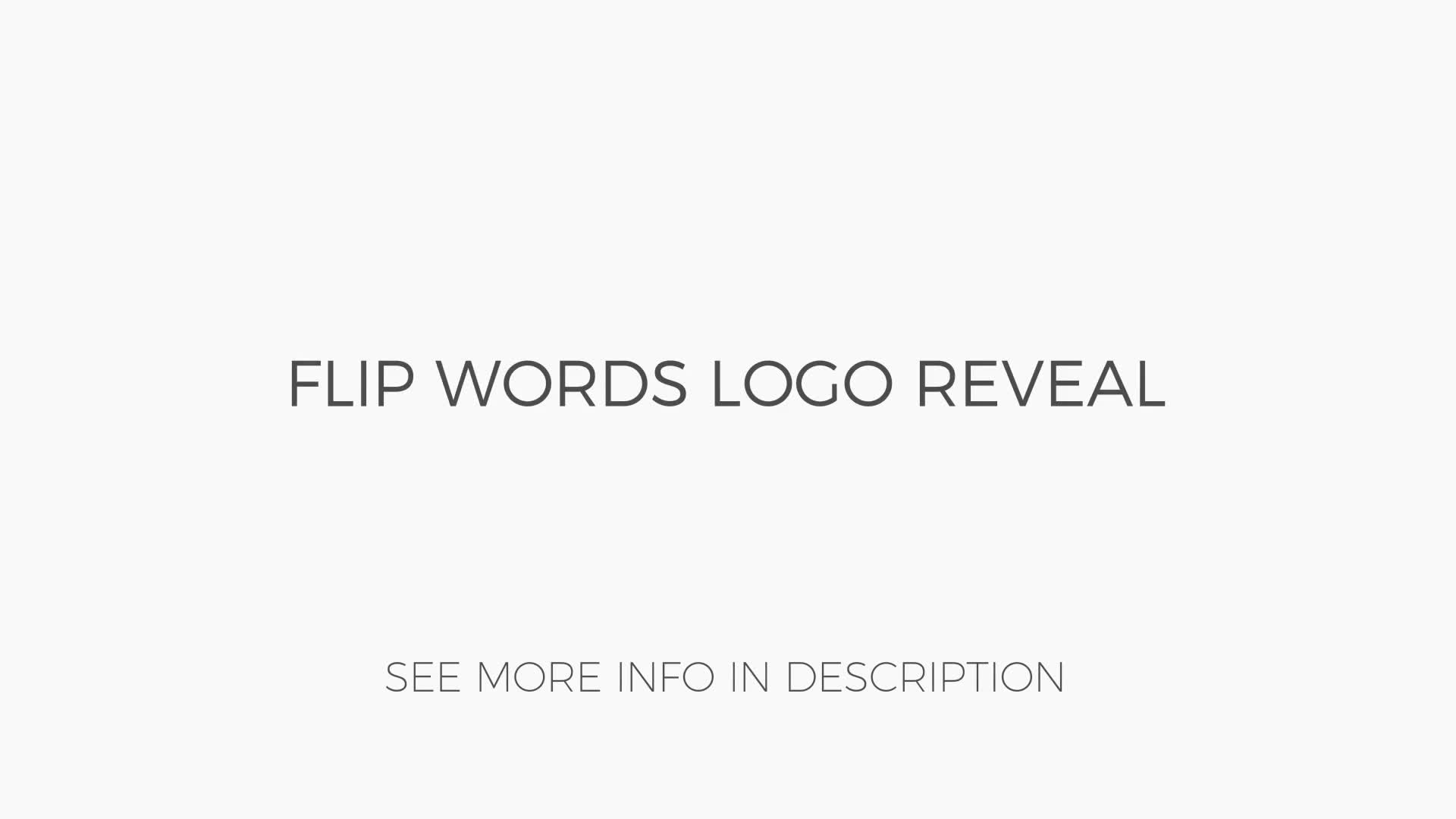 Flip Words Logo Reveal - Download Videohive 17388900