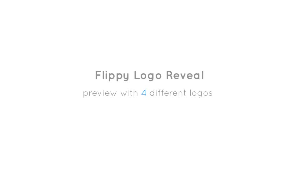 Flippy Logo Reveal Videohive 9357144 After Effects Image 1
