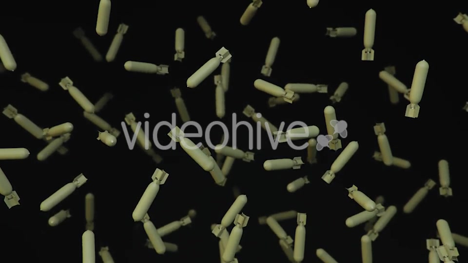 Floating Aircraft Bomb on a Dark Background - Download Videohive 20299710