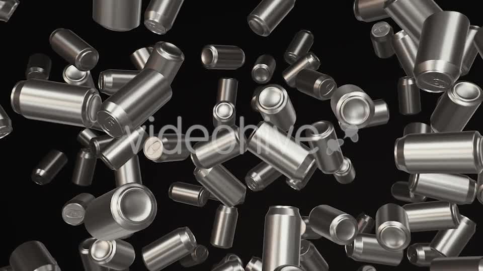 Floating Aluminum Cans on a Dark Background - Download Videohive 20299721