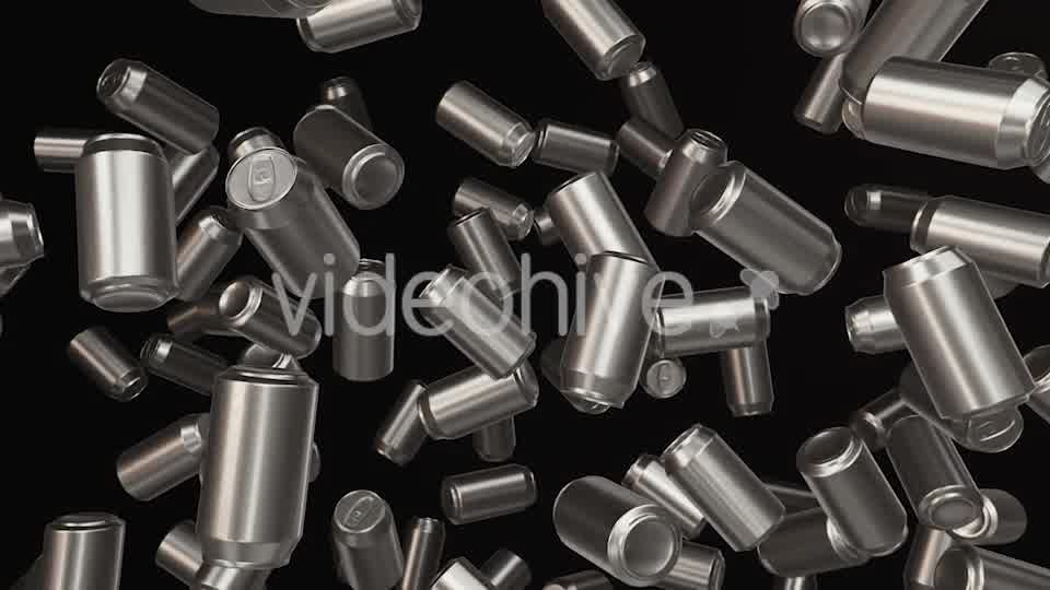 Floating Aluminum Cans on a Dark Background - Download Videohive 20299721