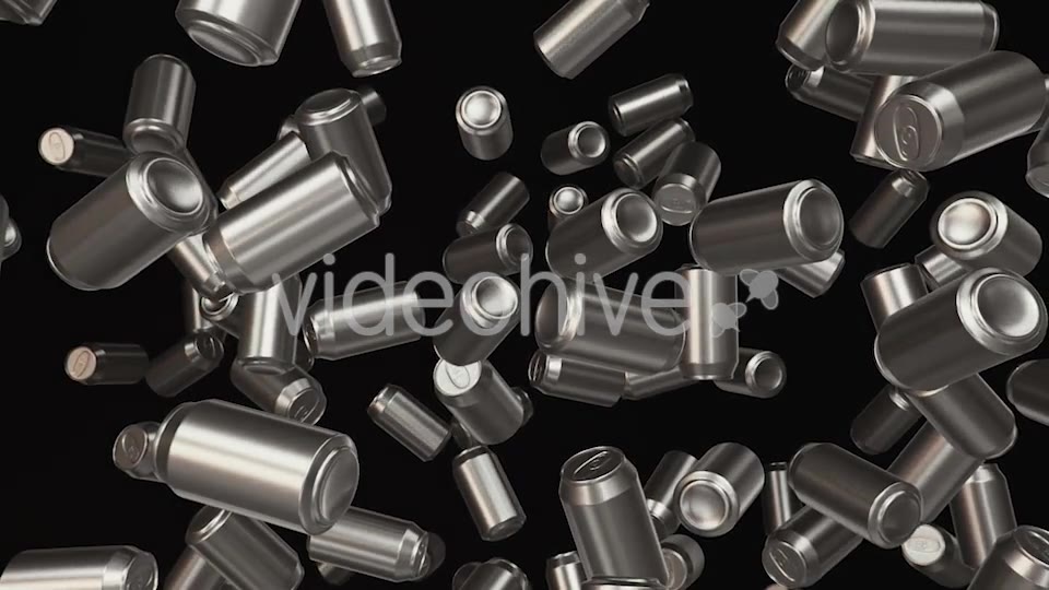 Floating Aluminum Cans on a Dark Background - Download Videohive 20299721