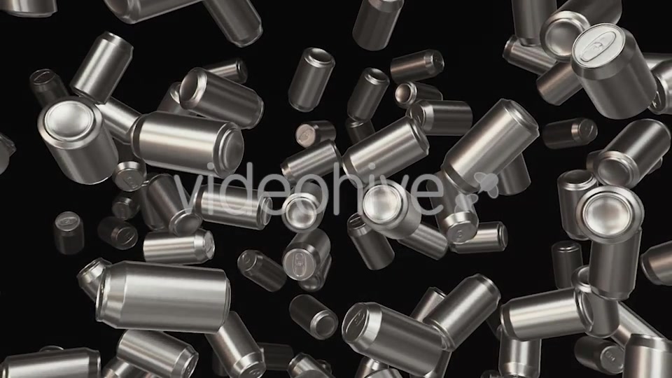 Floating Aluminum Cans on a Dark Background - Download Videohive 20299721