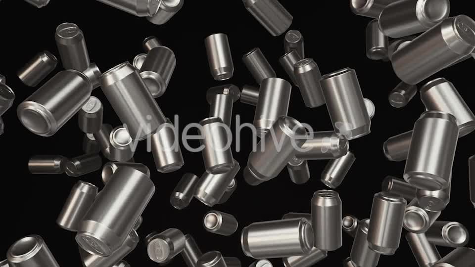 Floating Aluminum Cans on a Dark Background - Download Videohive 20299721