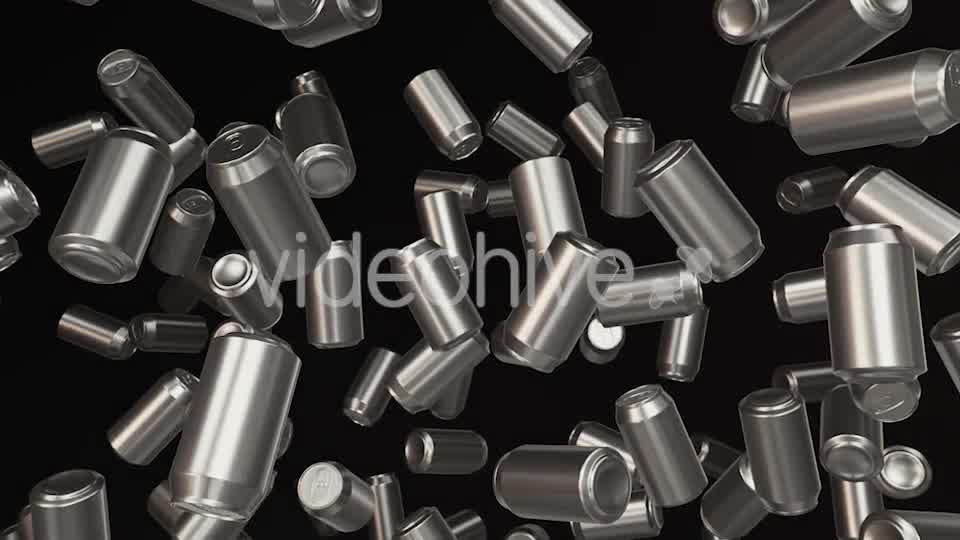 Floating Aluminum Cans on a Dark Background - Download Videohive 20299721