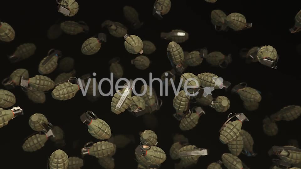 Floating Grenades Against a Dark Background - Download Videohive 20290509