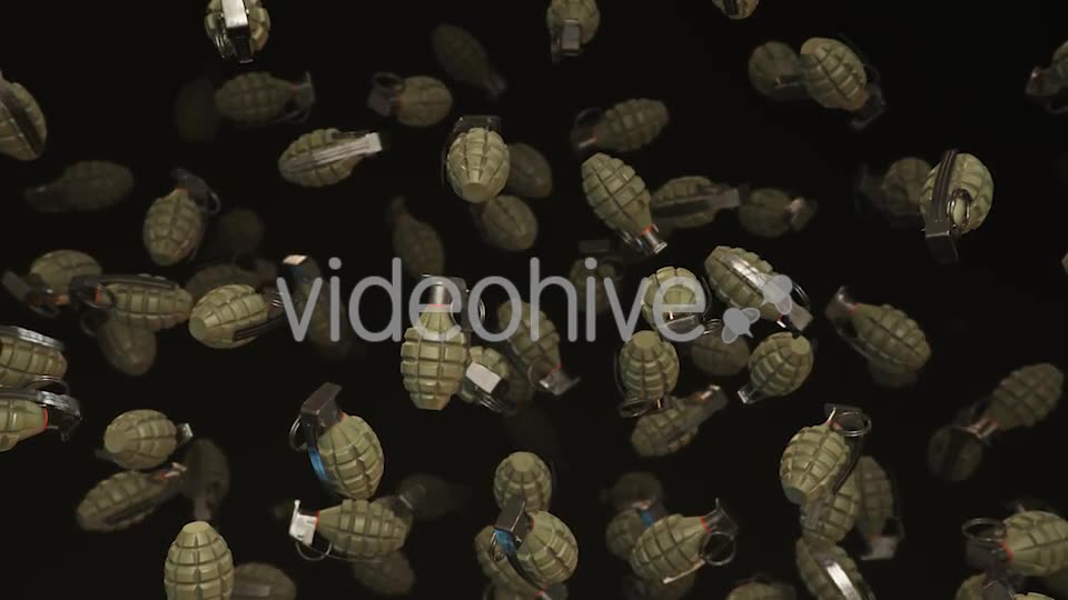 Floating Grenades Against a Dark Background - Download Videohive 20290509