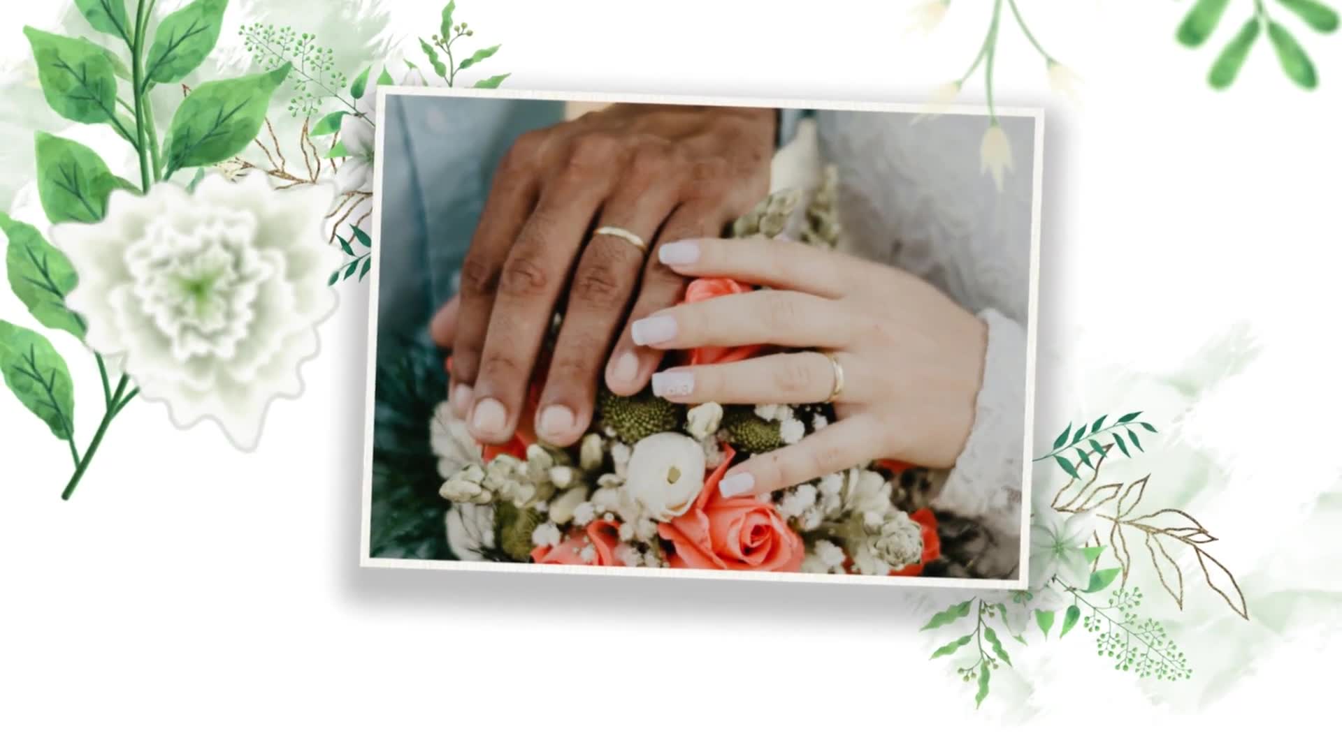 Floral & Golden Wedding Love Slideshow Videohive 33630893 After Effects Image 2