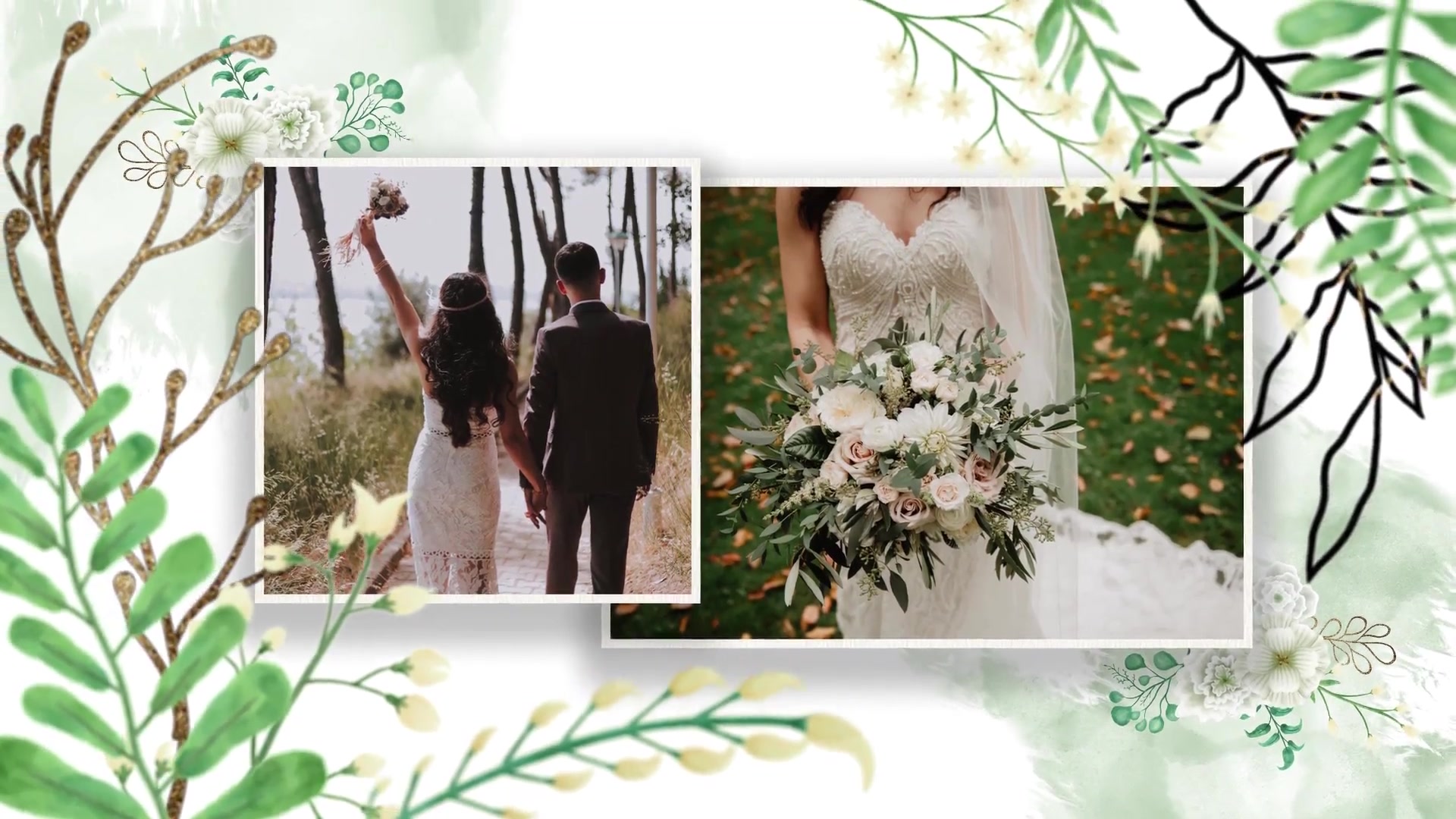 Floral & Golden Wedding Love Slideshow Videohive 33630893 After Effects Image 5