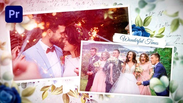 Floral Wedding Photo Slideshow | MOGRT - Download 37189654 Videohive