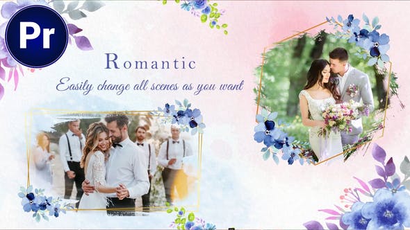 Floral Wedding Slideshow || Wedding Photo Slideshow MOGRT - Videohive Download 41956899