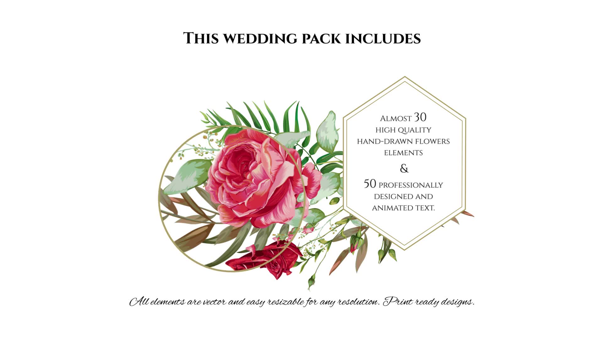 Floral Wedding Titles Videohive 22273137 After Effects Image 2