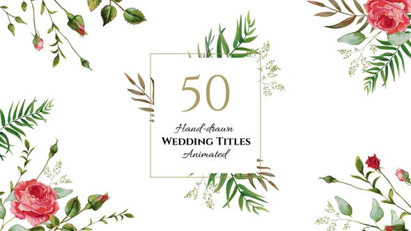 Floral Wedding Titles - 22273137 Videohive Download