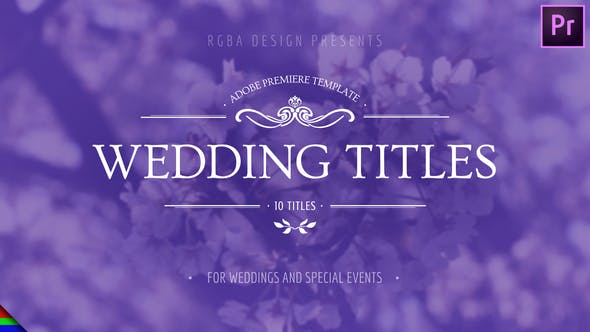 Floral Wedding Titles Premiere Pro | Mogrt - Videohive Download 24658473