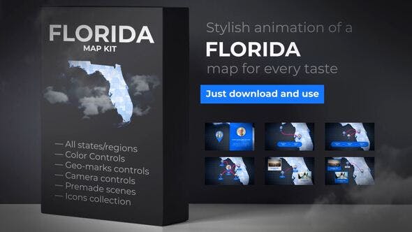 Florida Map Florida Map Kit - 27817848 Download Videohive