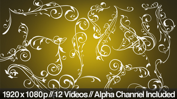 Flower Flourish Growing 12 Styles With Alpha - Download Videohive 4013351