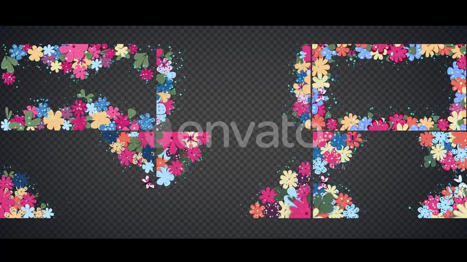 Flower Frames 6 In 1 Videohive 30559511 Motion Graphics Image 4