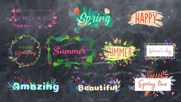 Flower Titles || After Effects - Download Videohive 33630471