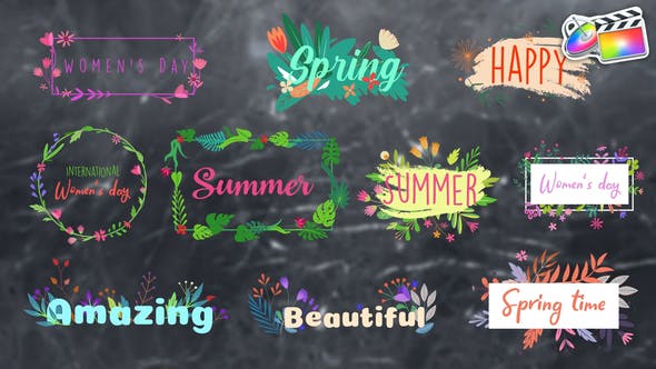 Flower Titles for FCPX - Videohive 36889579 Download
