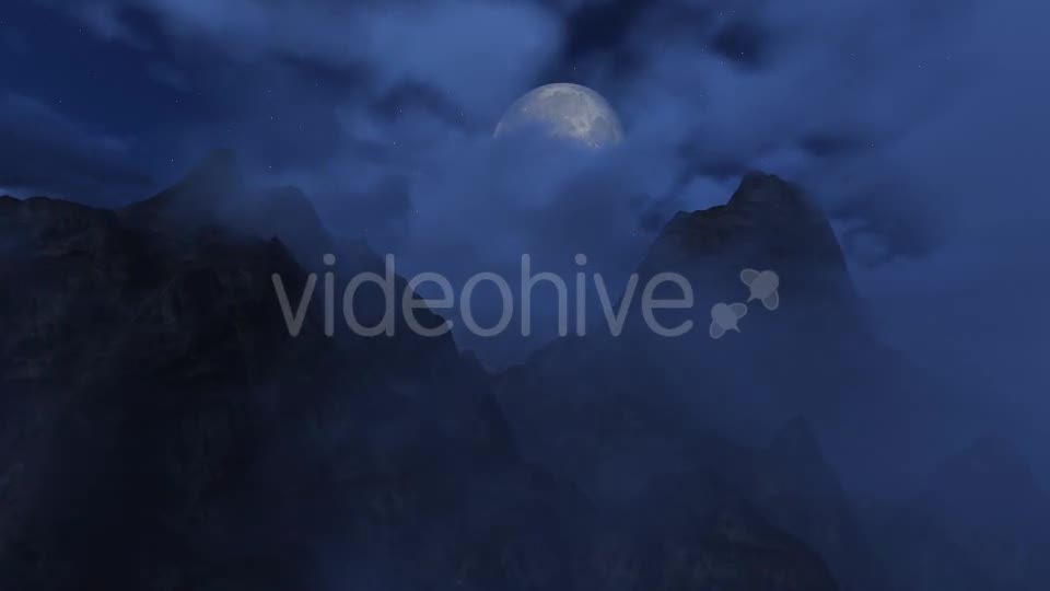 Fly Over Mountains During Moon 2 - Download Videohive 9387570