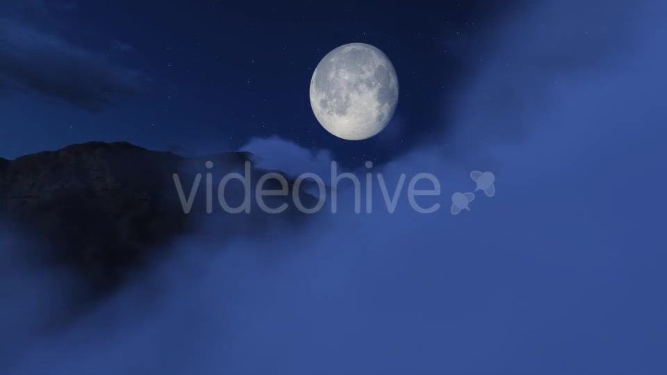 Fly Over Mountains During Moon 2 - Download Videohive 9387570