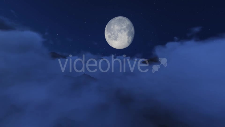 Fly Over Mountains During Moon 2 - Download Videohive 9387570