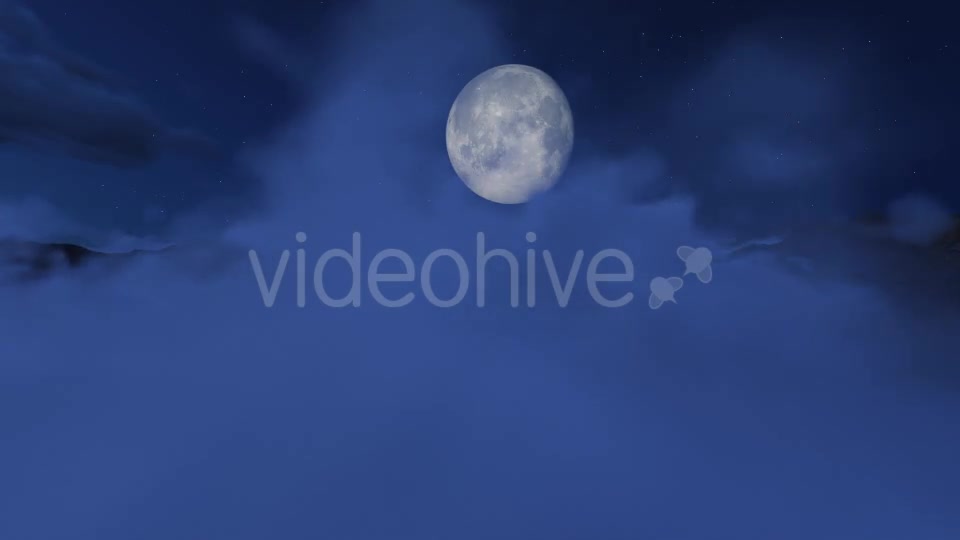 Fly Over Mountains During Moon 2 - Download Videohive 9387570