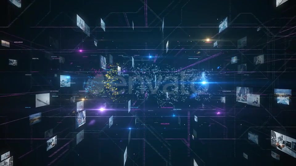 Fly through Digital Network Opener - Download Videohive 22052275