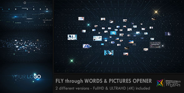 Fly through Words & Images Opener - Download Videohive 11918540