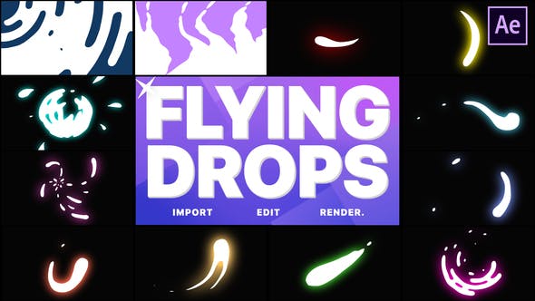 Flying Drops | After Effects - Download Videohive 28538139