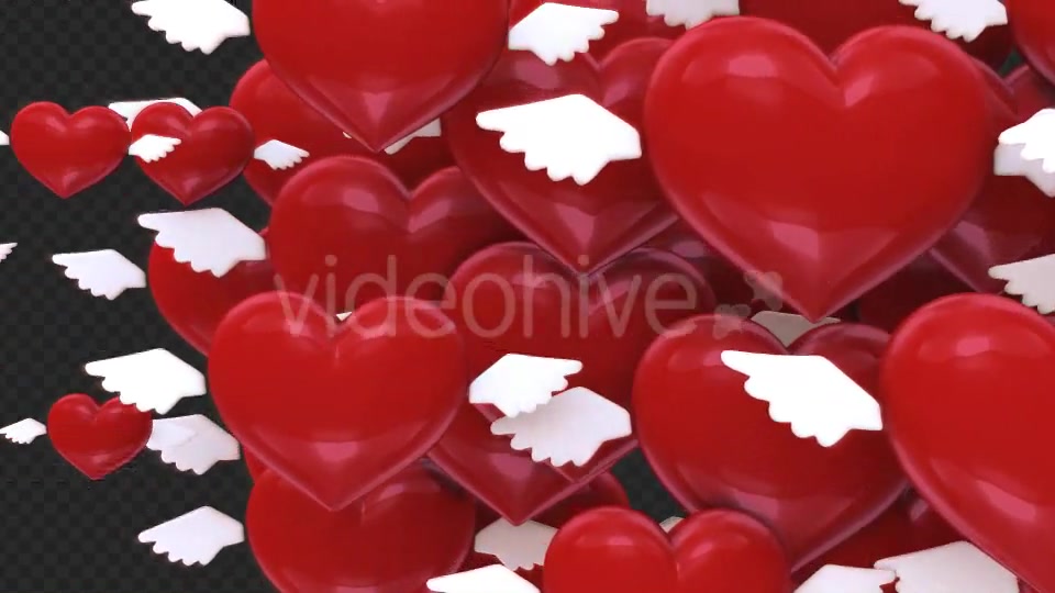 Flying Hearts Transition - Download Videohive 14452301