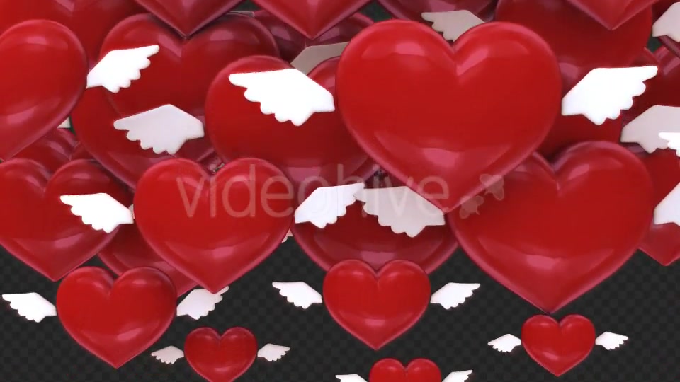 Flying Hearts Transition - Download Videohive 14452301