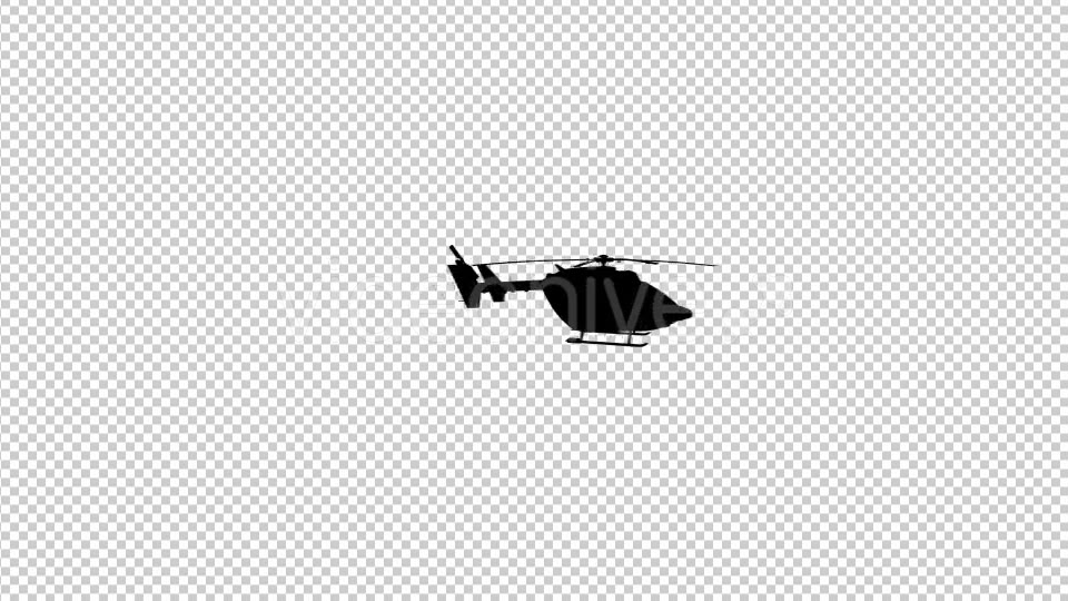 Flying Helicopter Silhouette - Download Videohive 20473763