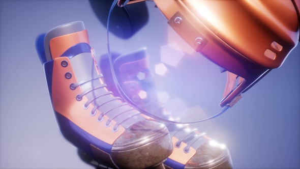 Flying Hockey Puck and Hockey Equipment - Download Videohive 21113553