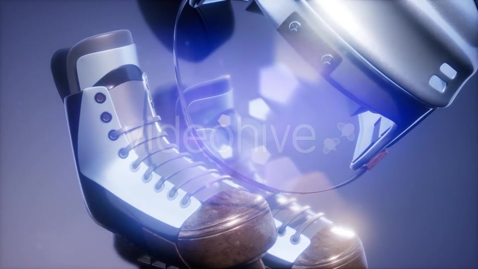 Flying Hockey Puck and Hockey Equipment - Download Videohive 21226372