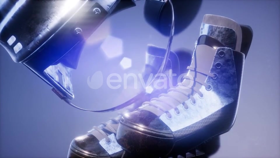 Flying Hockey Puck and Hockey Equipment - Download Videohive 21593975