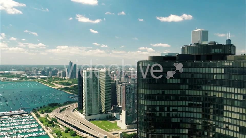 Flying in Downtown Chicago  Videohive 9467693 Stock Footage Image 9