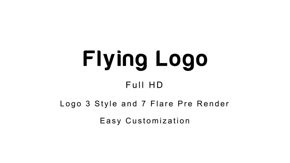 Flying Logo - Download Videohive 3876661