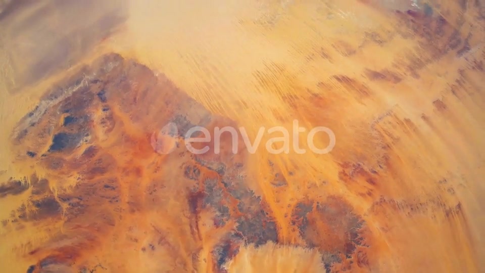 Flying Over the Earth on the ISS. Flying Over Desert, Aerial View From Space. - Download Videohive 22164282