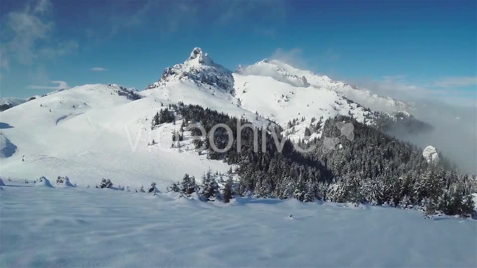 Flying Over the Mountains in the Winter  Videohive 9818090 Stock Footage Image 1