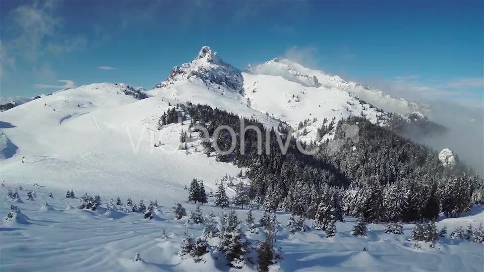 Flying Over the Mountains in the Winter  Videohive 9818090 Stock Footage Image 2