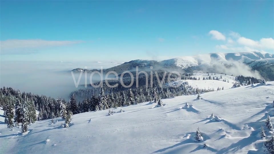 Flying Over the Mountains in the Winter  Videohive 9818090 Stock Footage Image 6