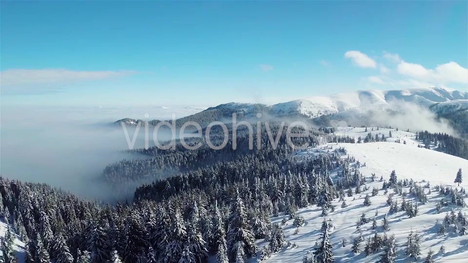 Flying Over the Mountains in the Winter  Videohive 9818090 Stock Footage Image 9