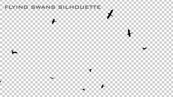 Flying Swans Silhouette - Download Videohive 20713617