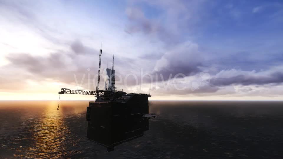 Flying Through Offshore Oil Platform - Download Videohive 16413172